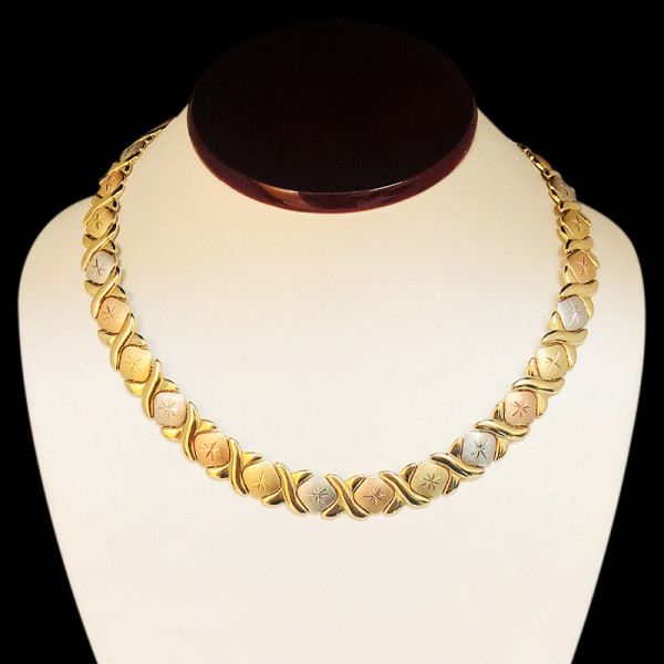 Cadenas de Oro 14K ® Joyeria para Hombre Mujer Gargantilla Collar